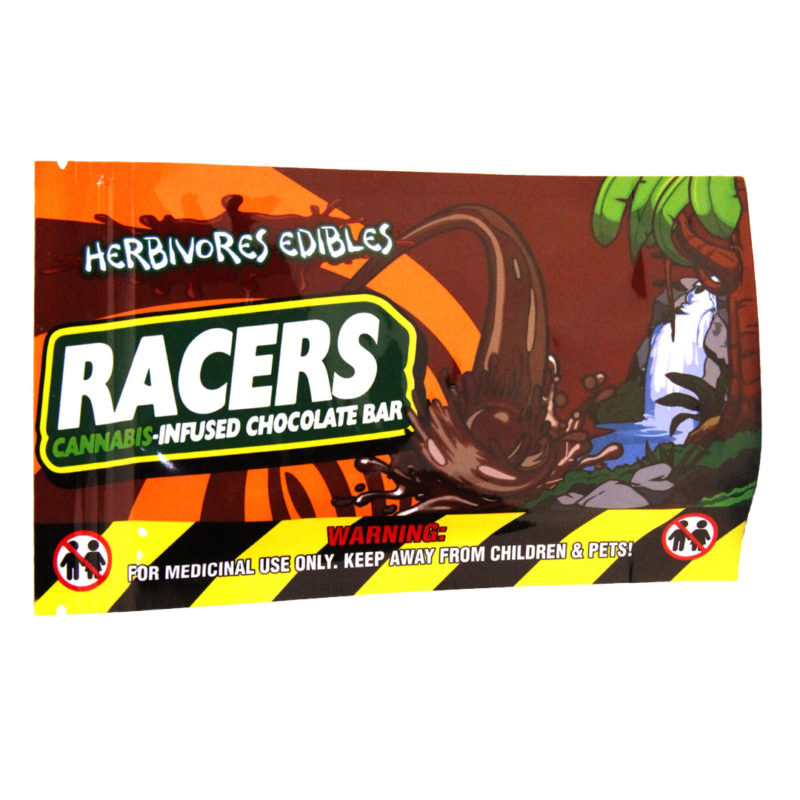 Racers THC Chocolate Bar 100mg - Herbivores Edibles