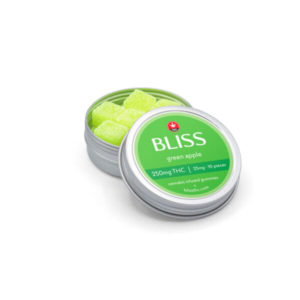 Bliss Green Apple 250mg THC Gummies