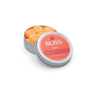 Bliss Peach 250mg THC Gummies