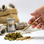 dried marijuana large bag dollar bills hand picked up dried marijuana roll 7 Ways to Save Money and Conserve Cannabis