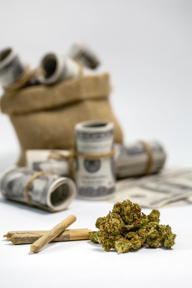 rolls dried marijuana hemp sacks dollar bills New to Herb? A Beginner’s Guide to Using Cannabis in Canada