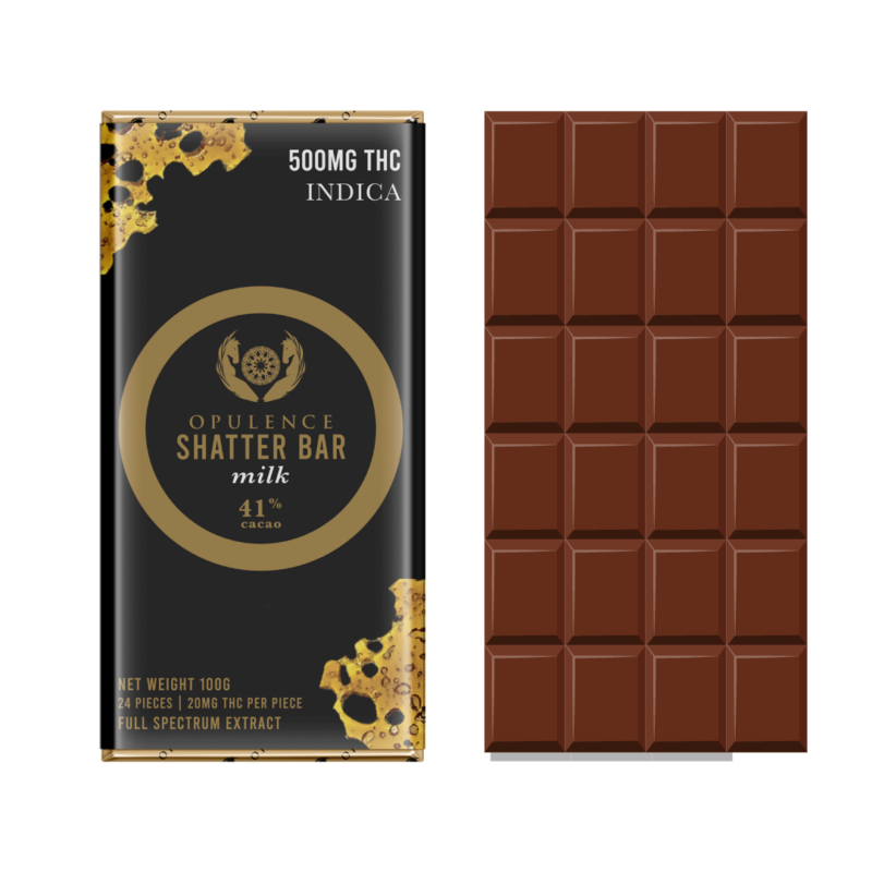 Opulence Shatter Bar Milk Chocolate 500mg