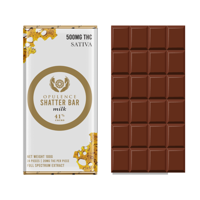 Shatter Bar Milk Chocolate 500mg (Sativa)