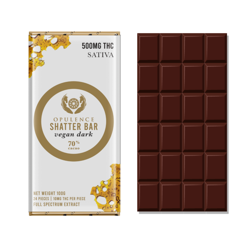 Opulence Shatter Vegan Dark Chocolate 500mg (Sativa)