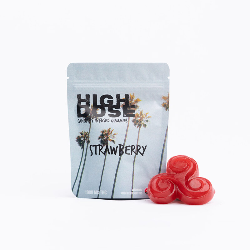 High Dose - Strawberry THC Gummies 500mg