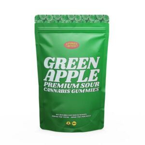 Green Apple THC Gummies 500mg from Stoney Bites.