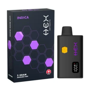 Hex Extracts – Live Resin Blend LED Disposable Vape (2g) Indica